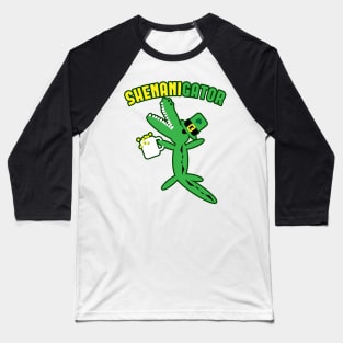 Shenanigator St Patricks Day Alligator Doodle Baseball T-Shirt